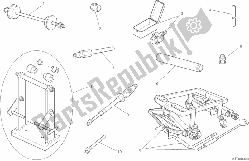 Tutte le parti per il Strumenti Di Servizio Di Officina, Telaio del Ducati Scrambler Urban Enduro 803 2015